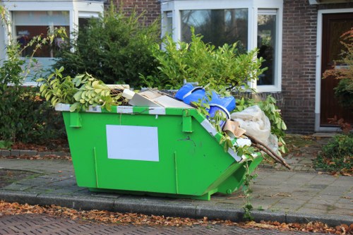 Professional waste removal team on-site