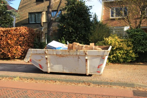 Eco-friendly waste management practices with a skip
