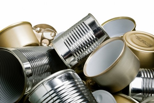 Volunteers and charity partners collecting reusable items